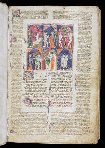 Ms. 262, f.1r : Six scènes de la Création et de la Chute de 